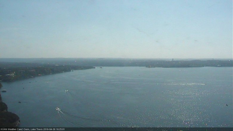 Lake Travis webcam, April 30, 2016 3:35 PM CT