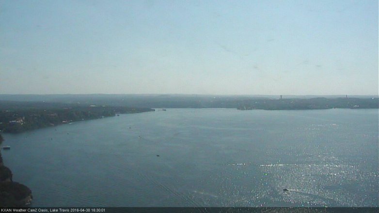 Lake Travis webcam, April 30, 2016 3:55 PM CT