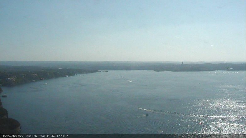 Lake Travis webcam, April 30, 2016 4:20 PM CT