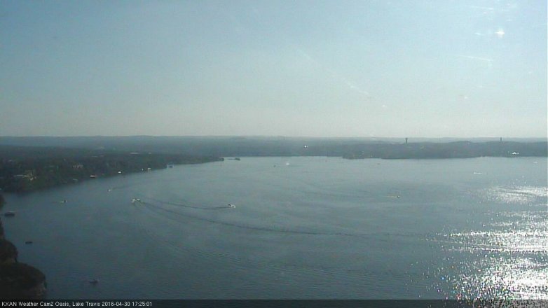 Lake Travis webcam, April 30, 2016 4:35 PM CT