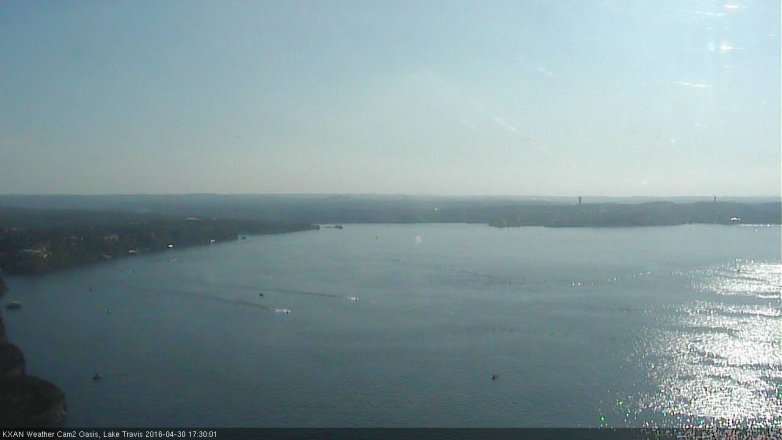 Lake Travis webcam, April 30, 2016 5:05 PM CT