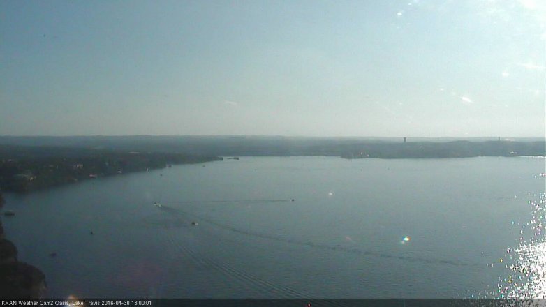 Lake Travis webcam, April 30, 2016 5:15 PM CT