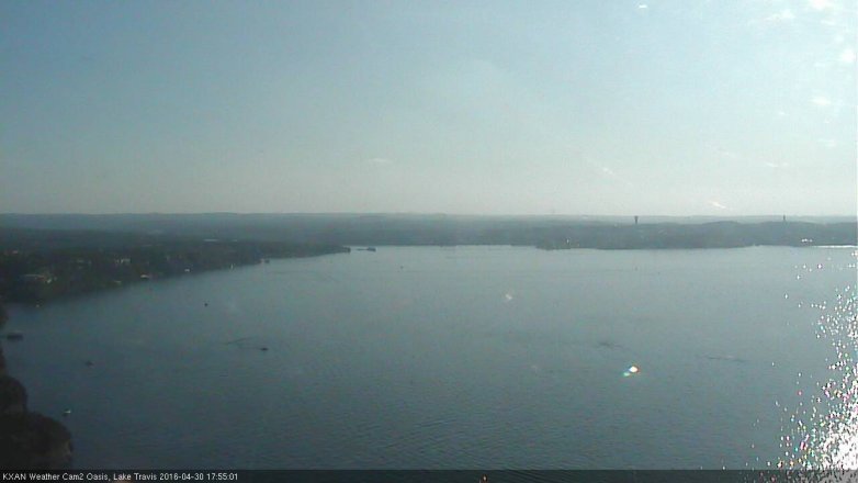 Lake Travis webcam, April 30, 2016 5:20 PM CT