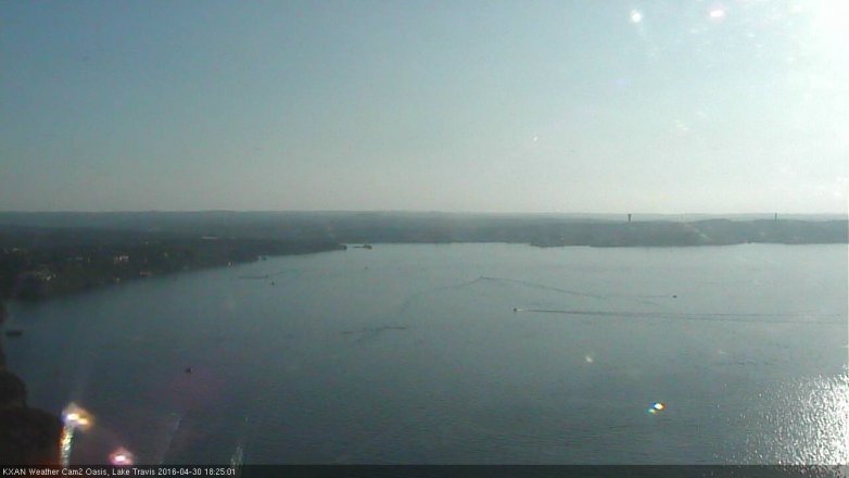 Lake Travis webcam, April 30, 2016 5:50 PM CT