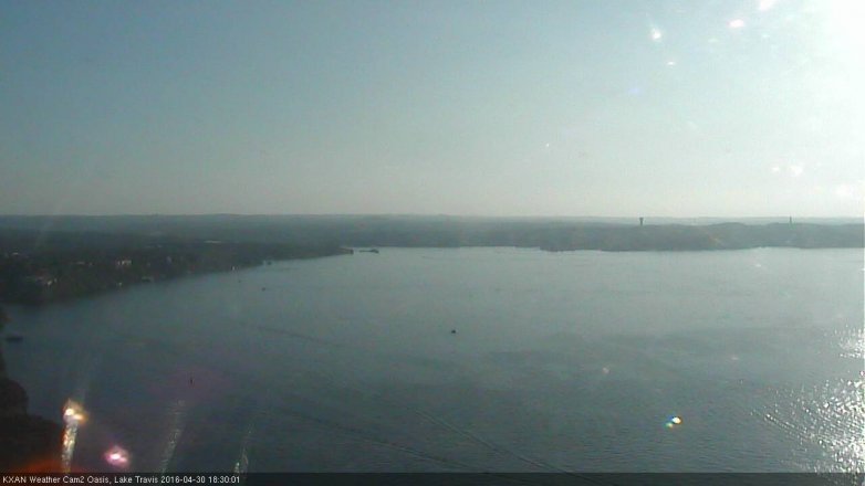Lake Travis webcam, April 30, 2016 5:55 PM CT