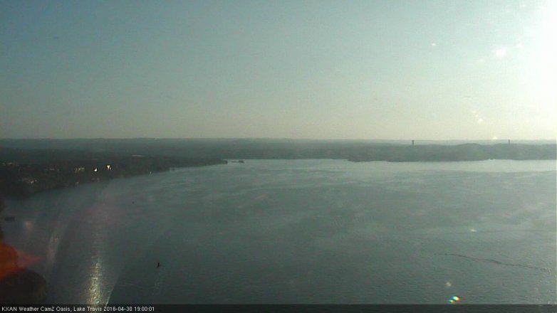 Lake Travis webcam, April 30, 2016 6:10 PM CT
