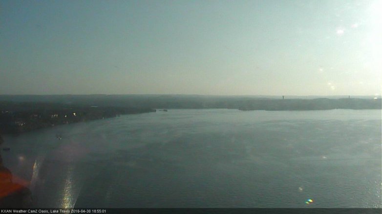 Lake Travis webcam, April 30, 2016 6:30 PM CT