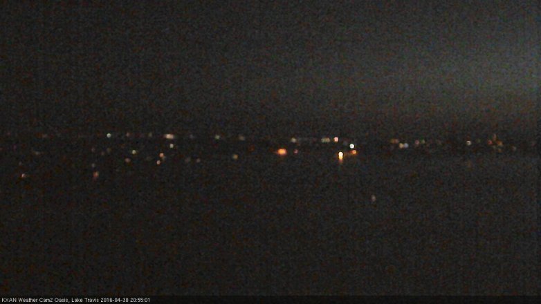 Lake Travis webcam, April 30, 2016 8:05 PM CT