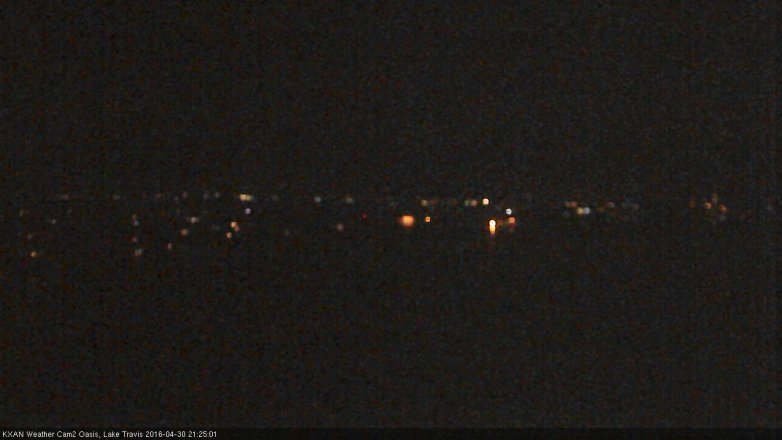 Lake Travis webcam, April 30, 2016 9:00 PM CT