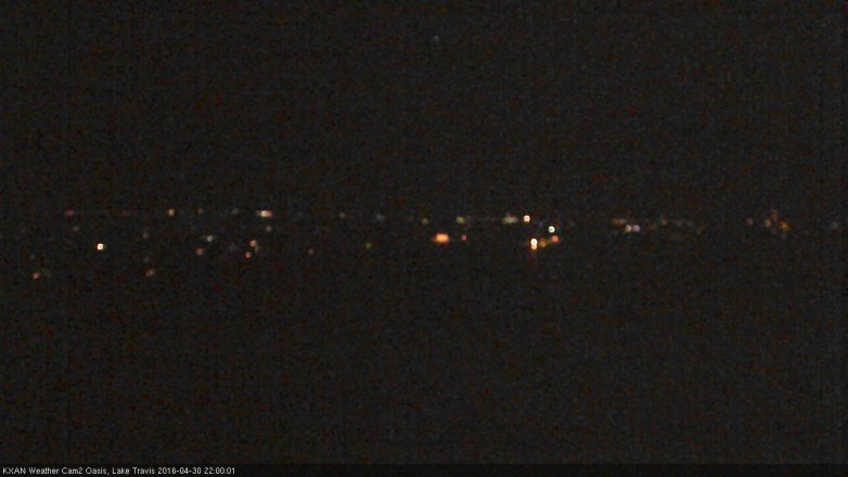 Lake Travis webcam, April 30, 2016 9:20 PM CT