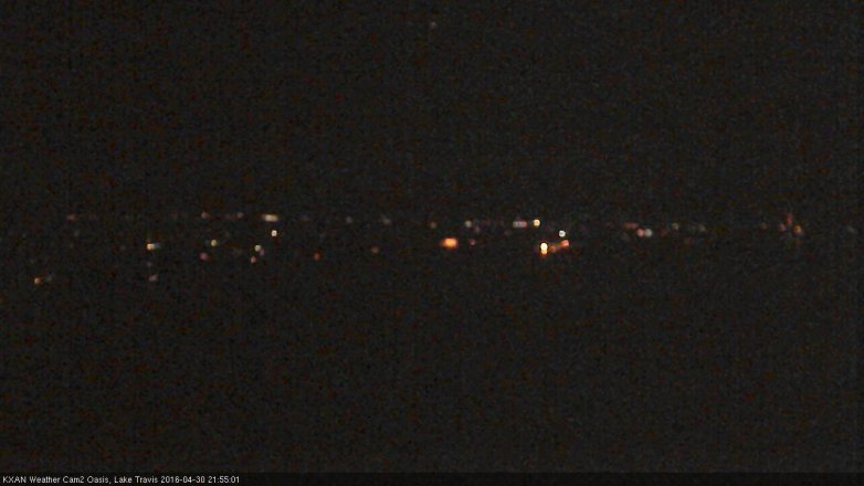 Lake Travis webcam, April 30, 2016 9:30 PM CT