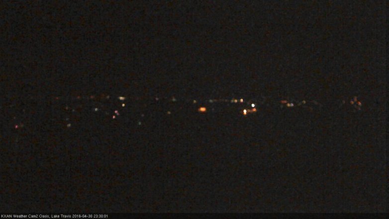 Lake Travis webcam, April 30, 2016 10:40 PM CT