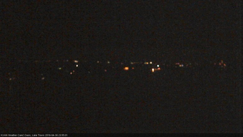 Lake Travis webcam, April 30, 2016 11:05 PM CT