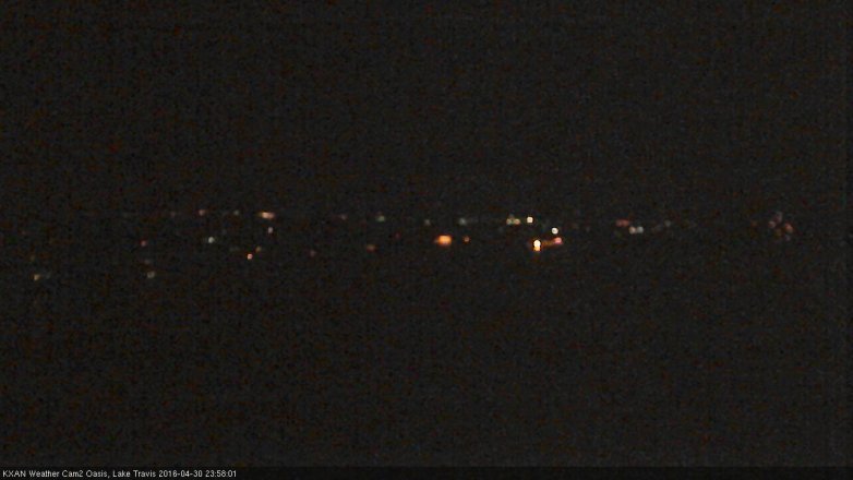 Lake Travis webcam, April 30, 2016 11:20 PM CT