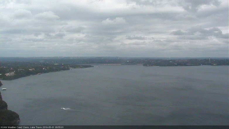 Lake Travis webcam, May 1, 2016 9:10 AM CT