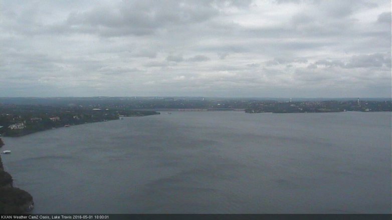 Lake Travis webcam, May 1, 2016 9:30 AM CT