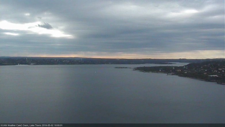 Lake Travis webcam, May 2, 2016 5:20 PM CT