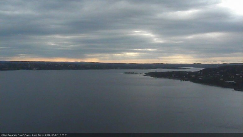 Lake Travis webcam, May 2, 2016 5:45 PM CT