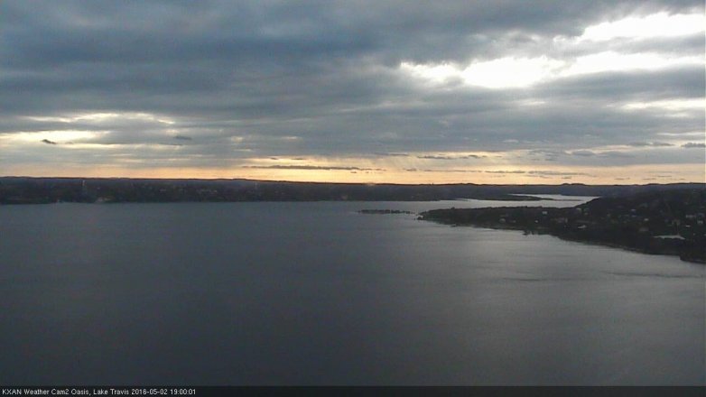 Lake Travis webcam, May 2, 2016 6:15 PM CT