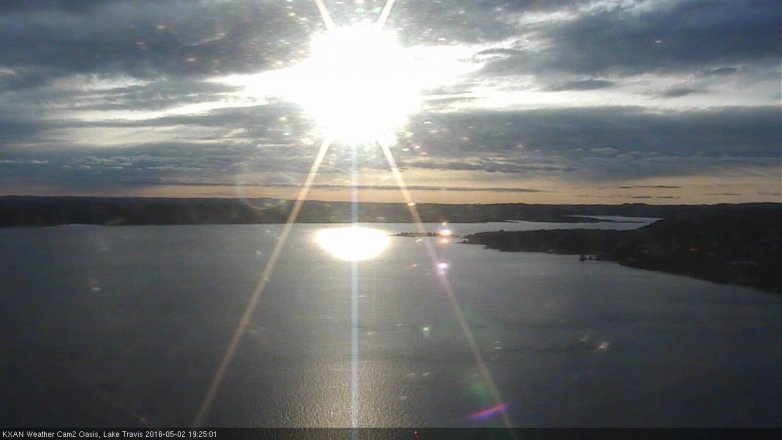 Lake Travis webcam, May 2, 2016 6:50 PM CT