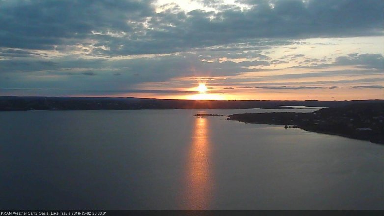 Lake Travis webcam, May 2, 2016 7:10 PM CT