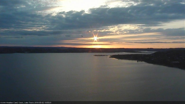 Lake Travis webcam, May 2, 2016 7:15 PM CT
