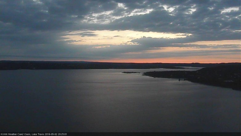 Lake Travis webcam, May 2, 2016 7:55 PM CT