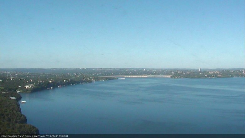 Lake Travis webcam, May 3, 2016 9:00 AM CT
