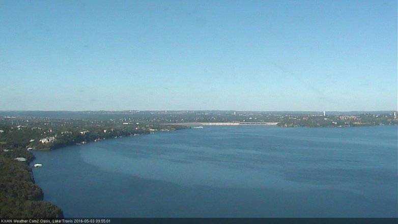 Lake Travis webcam, May 3, 2016 9:20 AM CT