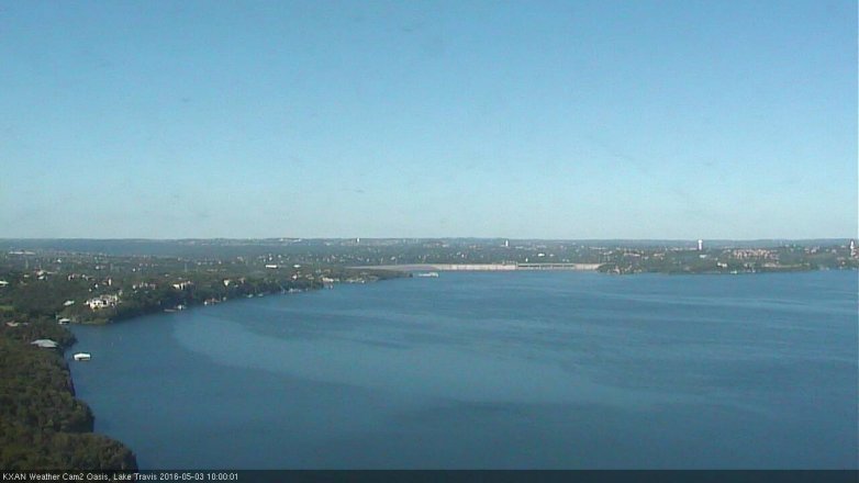 Lake Travis webcam, May 3, 2016 9:35 AM CT