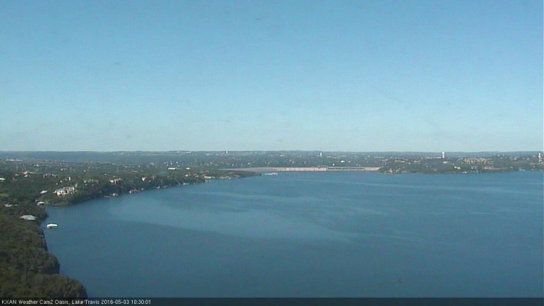 Lake Travis webcam, May 3, 2016 10:05 AM CT