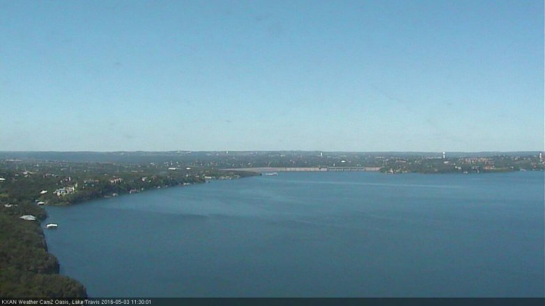 Lake Travis webcam, May 3, 2016 10:40 AM CT