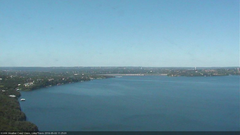 Lake Travis webcam, May 3, 2016 11:00 AM CT