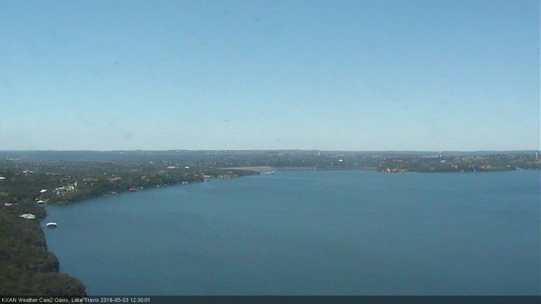 Lake Travis webcam, May 3, 2016 11:55 AM CT