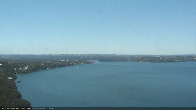 Lake Travis webcam, May 3, 2016 12:15 PM CT