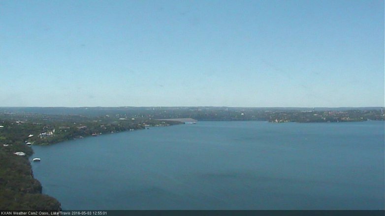 Lake Travis webcam, May 3, 2016 12:30 PM CT