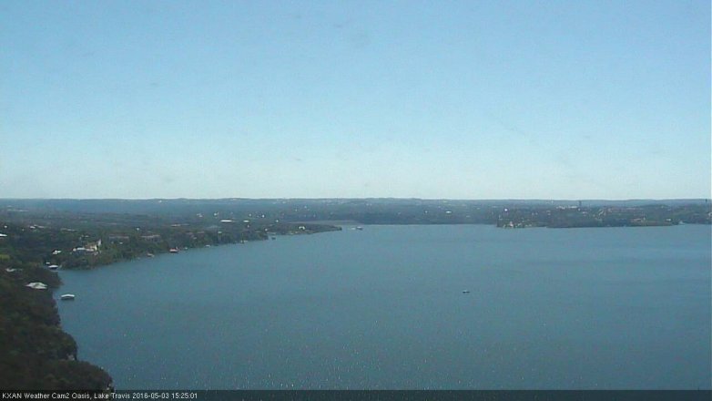 Lake Travis webcam, May 3, 2016 2:50 PM CT
