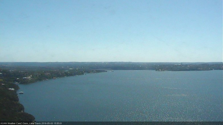 Lake Travis webcam, May 3, 2016 3:20 PM CT