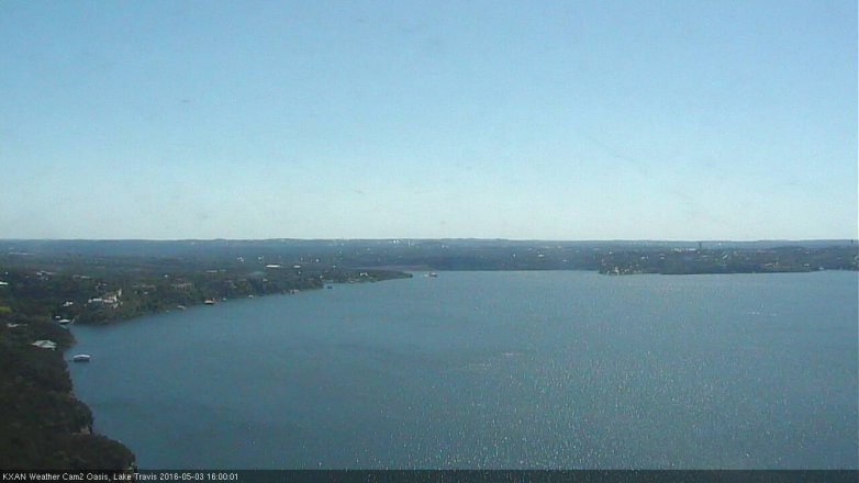 Lake Travis webcam, May 3, 2016 3:25 PM CT