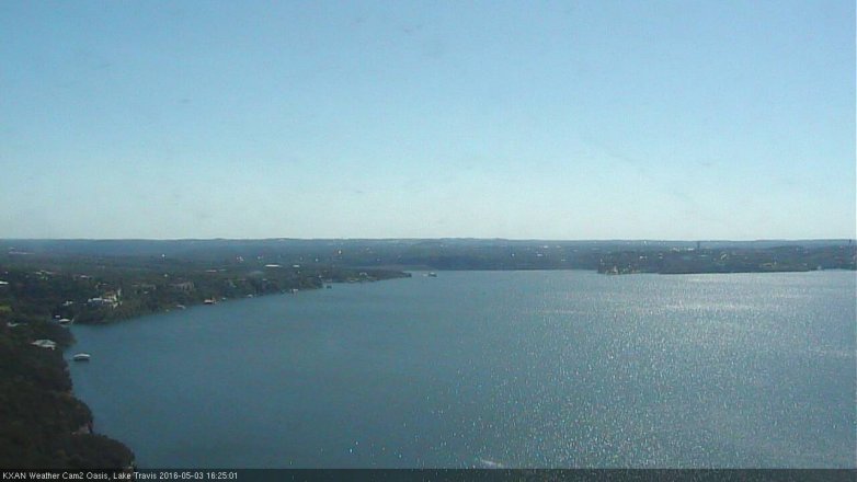 Lake Travis webcam, May 3, 2016 3:40 PM CT