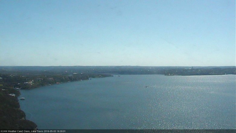 Lake Travis webcam, May 3, 2016 4:05 PM CT