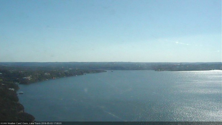 Lake Travis webcam, May 3, 2016 4:25 PM CT