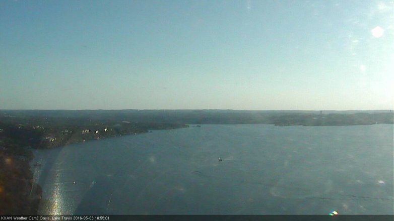 Lake Travis webcam, May 3, 2016 6:05 PM CT
