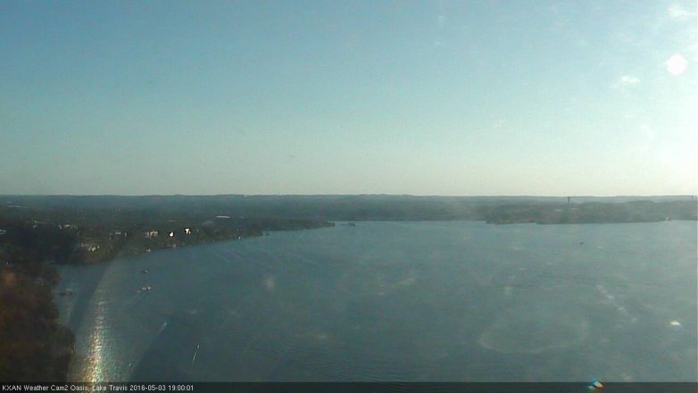 Lake Travis webcam, May 3, 2016 6:35 PM CT