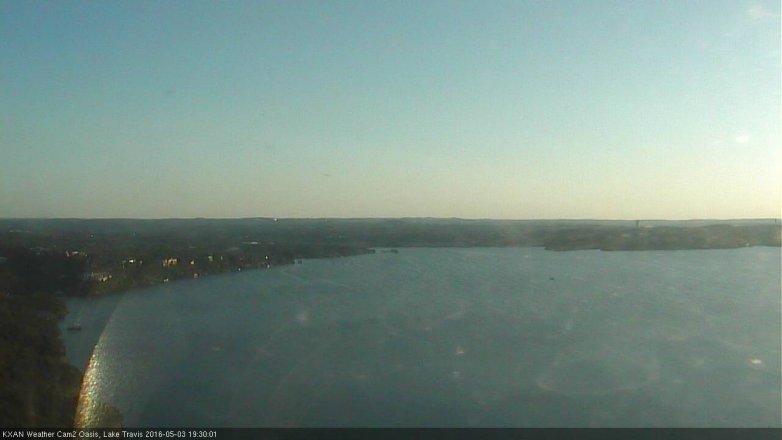 Lake Travis webcam, May 3, 2016 6:40 PM CT