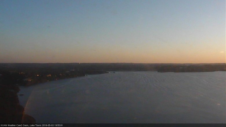 Lake Travis webcam, May 3, 2016 7:20 PM CT