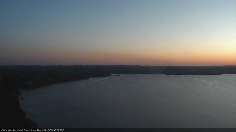 Lake Travis webcam, May 3, 2016 7:35 PM CT