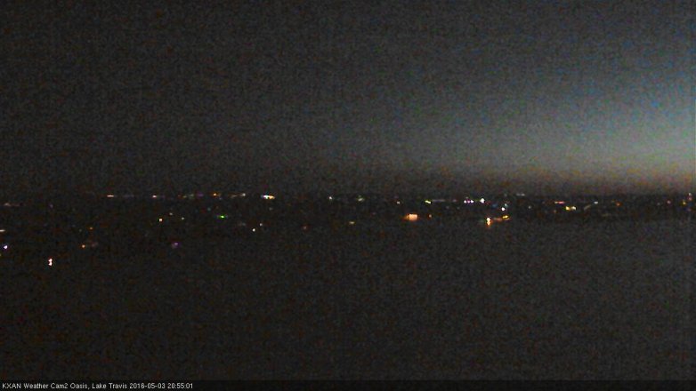Lake Travis webcam, May 3, 2016 8:05 PM CT