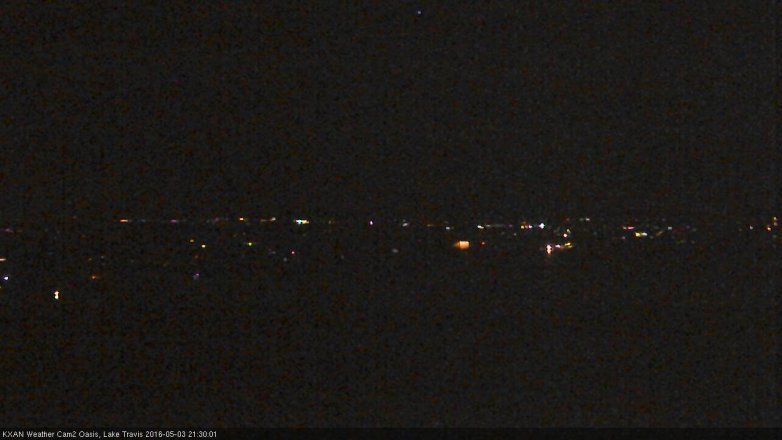 Lake Travis webcam, May 3, 2016 9:00 PM CT