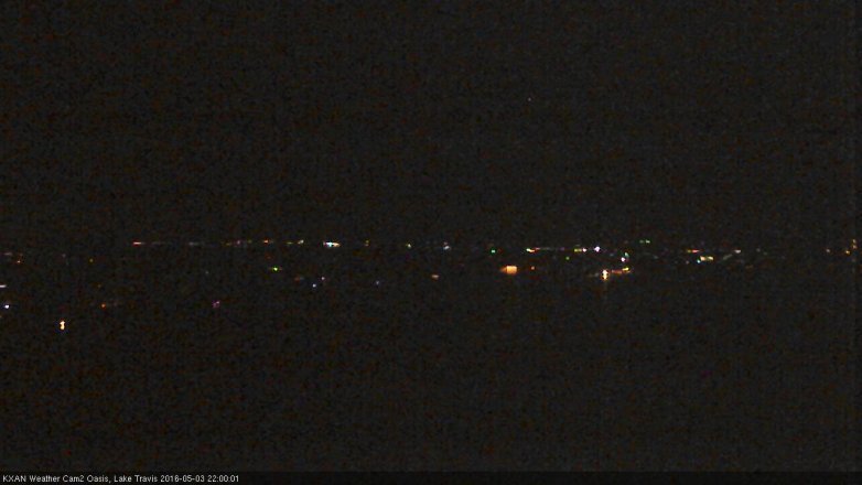 Lake Travis webcam, May 3, 2016 9:30 PM CT